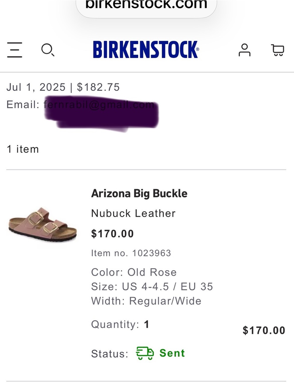Birkenstock Arizona Big Buckle Sandals - Old Rose - Pink with Gold Buckles 35 - Picture 8 of 8